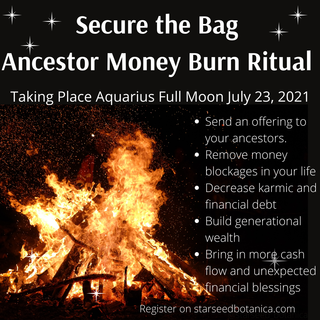 Ancestor Ritual, How to Burn Ancestor Money