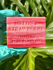 Melon and Strawberry Herbal Soap