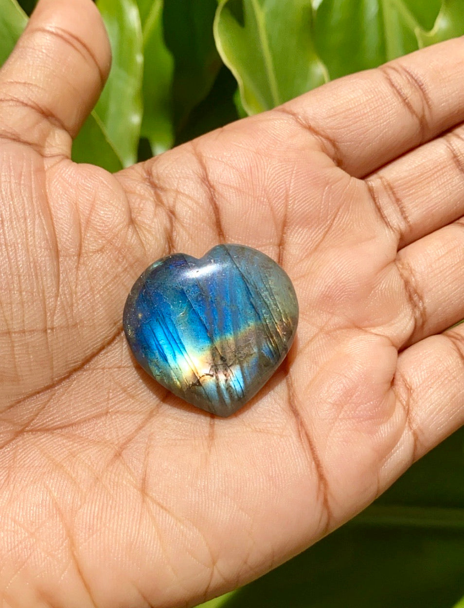 Labradorite Polished Heart Stone